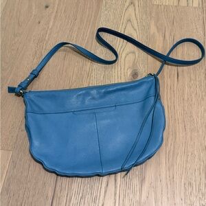 HOBO Buttery Soft Blue 100% Real Leather Crossbody Bag
